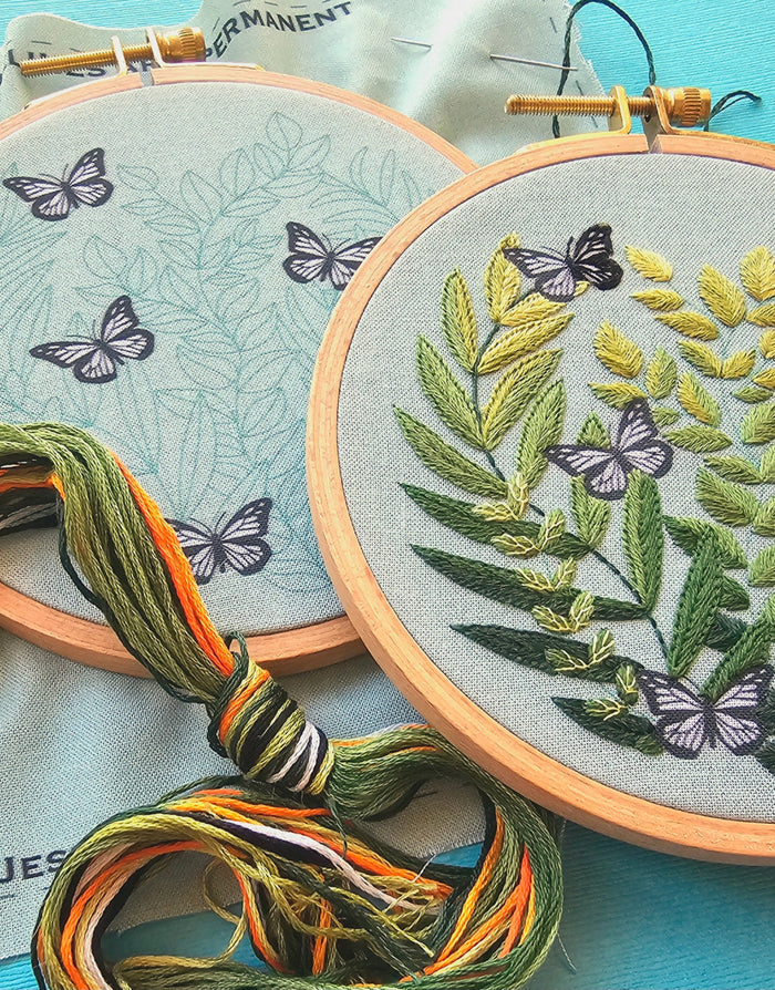 Love Grows Butterfly Embroidery Kit, Jessica Long Embroidery