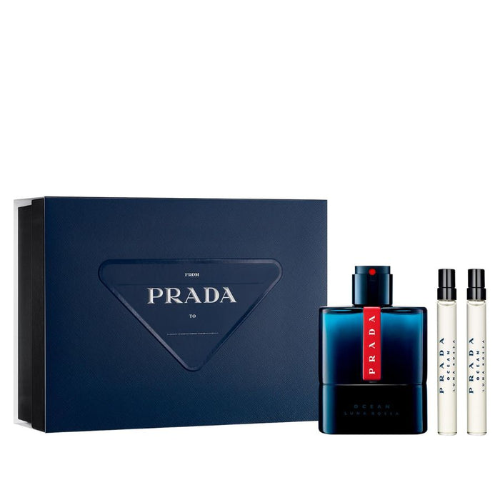 Luna Rossa Ocean by Prada for Men 3.4 oz EDT 3pc Gift Set