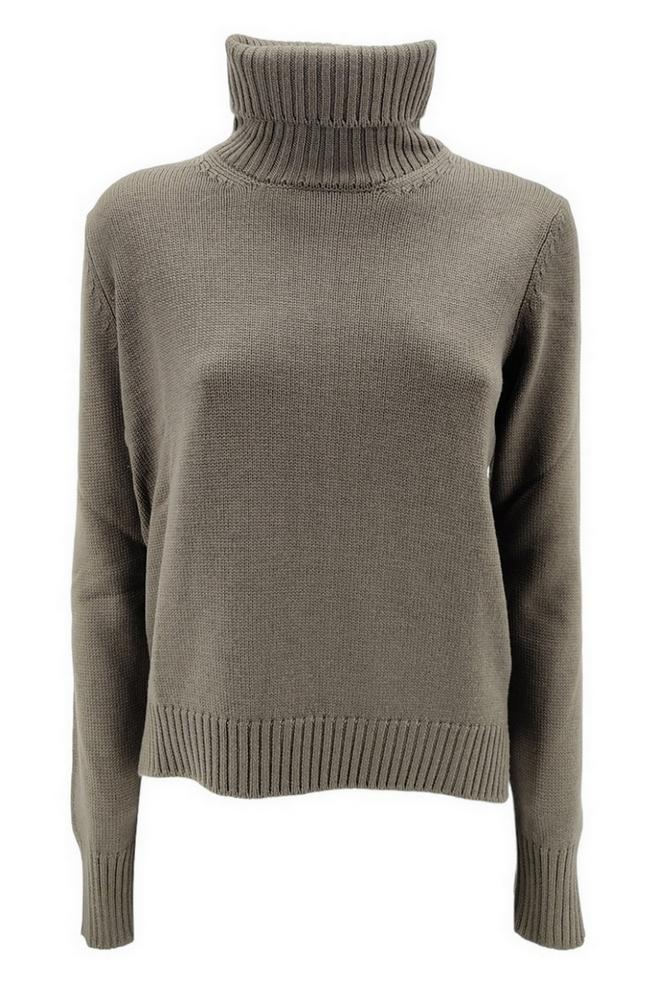 Maglia dolcevita donna militare in lana