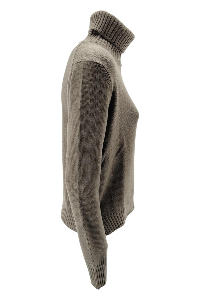 Maglia dolcevita donna militare in lana