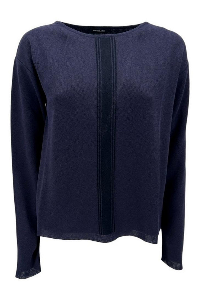 maglia donna a scatola blu