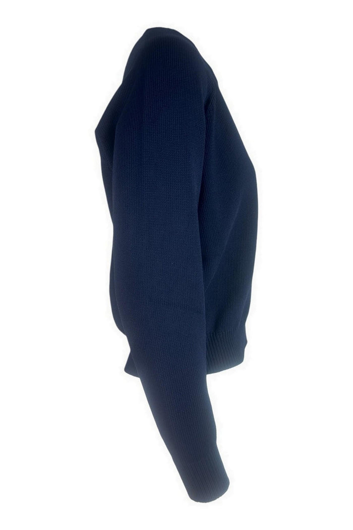 maglia donna girocollo blu