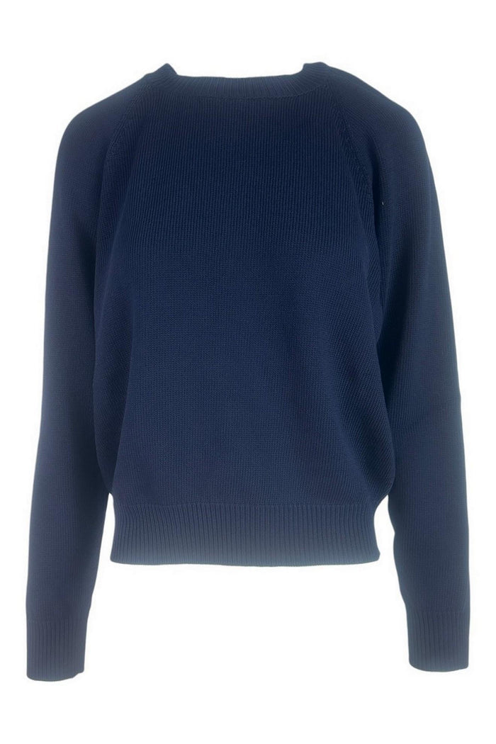 maglia donna girocollo blu