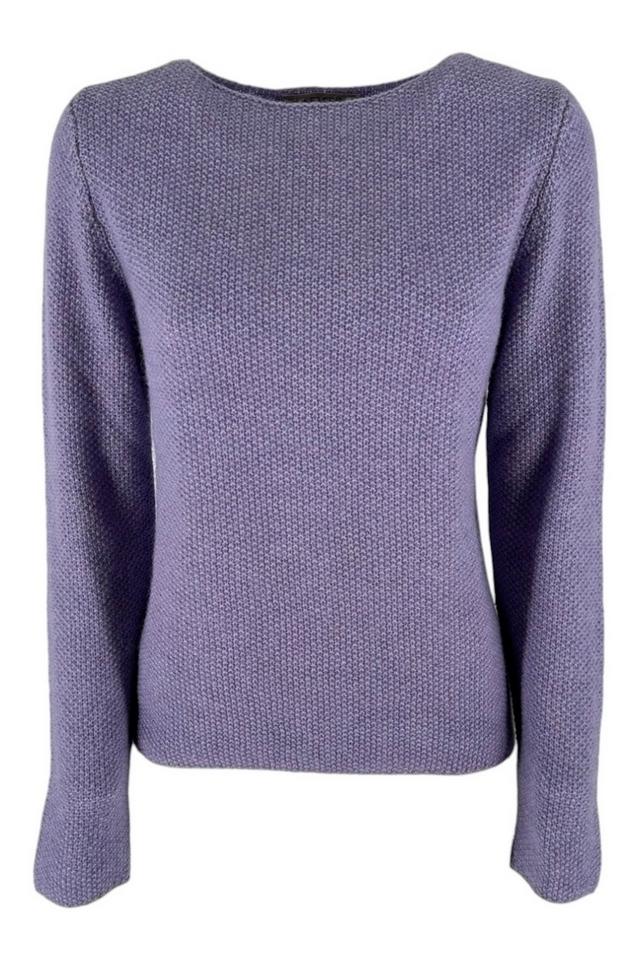 Maglia  donna girocollo melange lilla