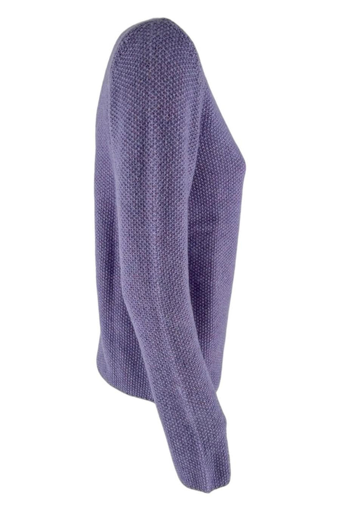 Maglia  donna girocollo melange lilla