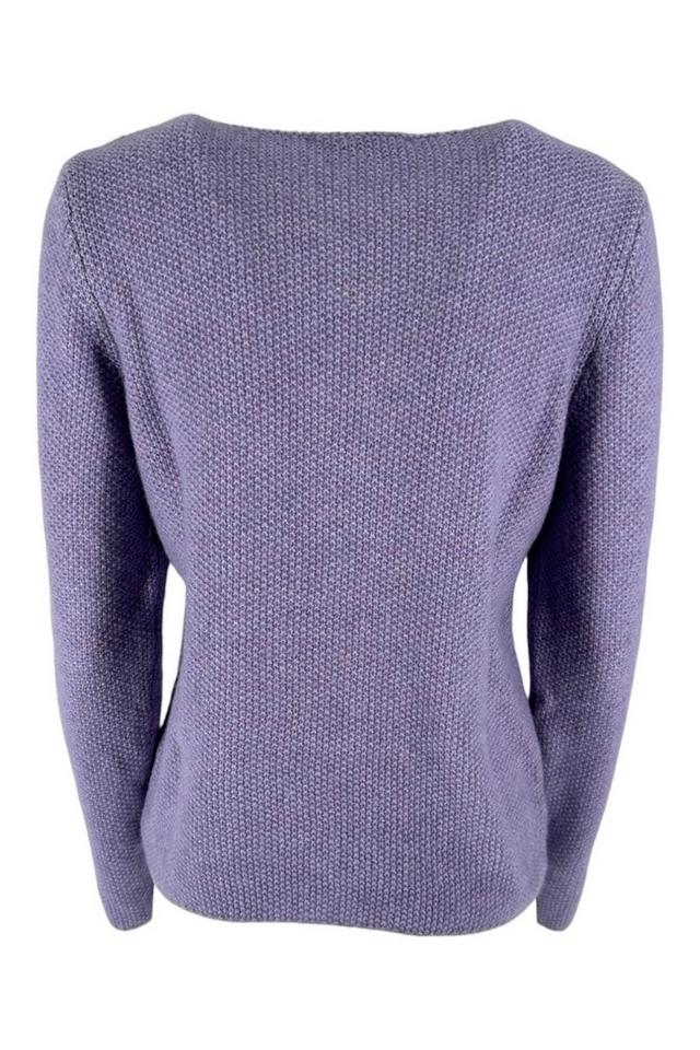 Maglia  donna girocollo melange lilla