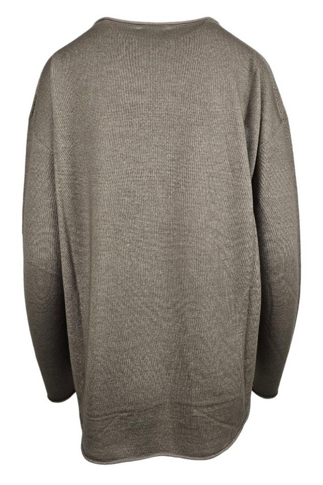 maglia donna girocollo tortora