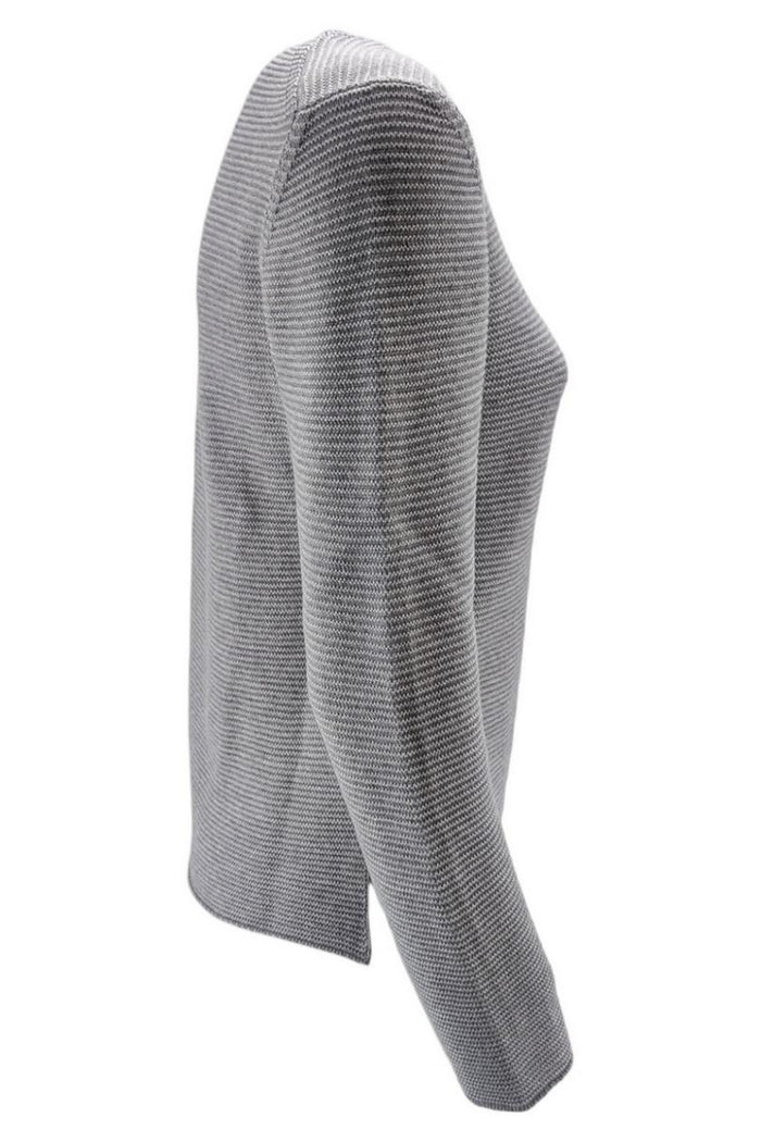 Maglia girocollo donna grigia in lana