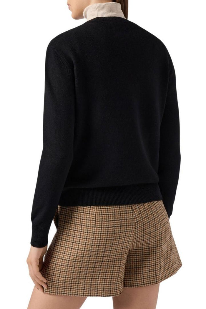 Maglione donna New Queen Vacanze di Natale nero e oro