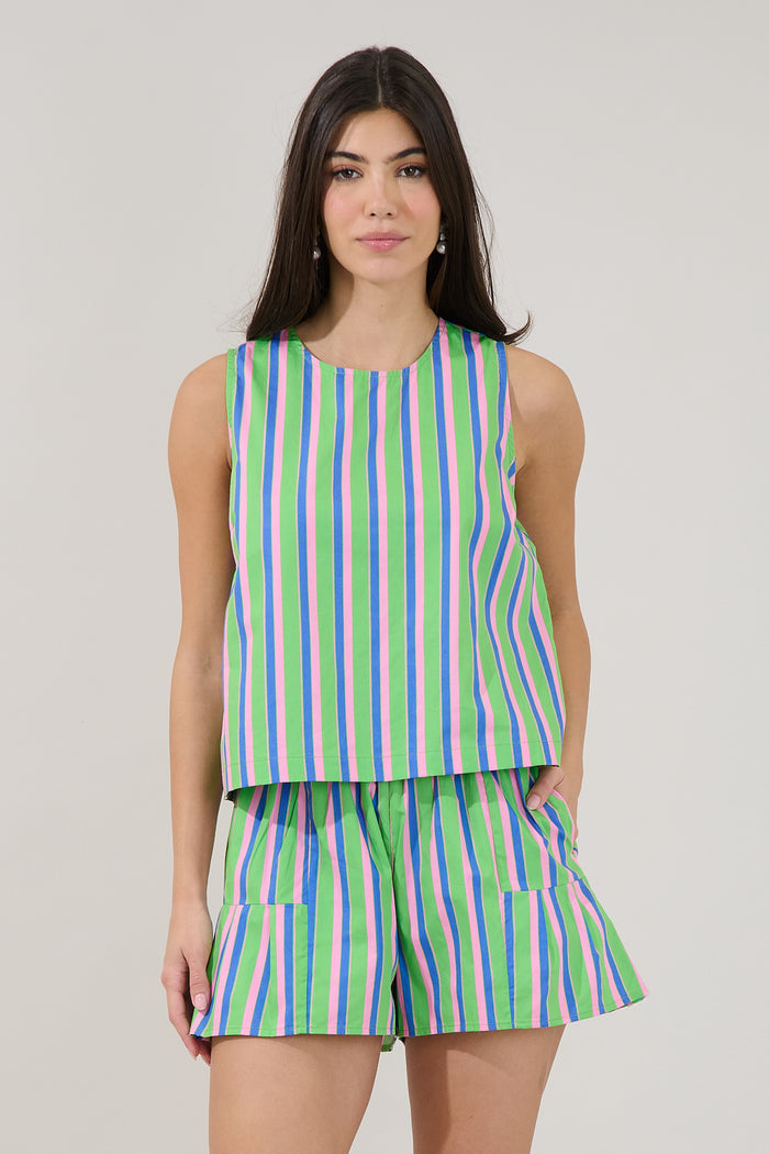 Marget Sleeveless Top Stripe
