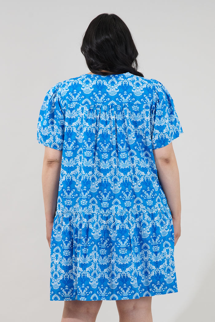 Mariela Shift Mini Dress Floral Curve