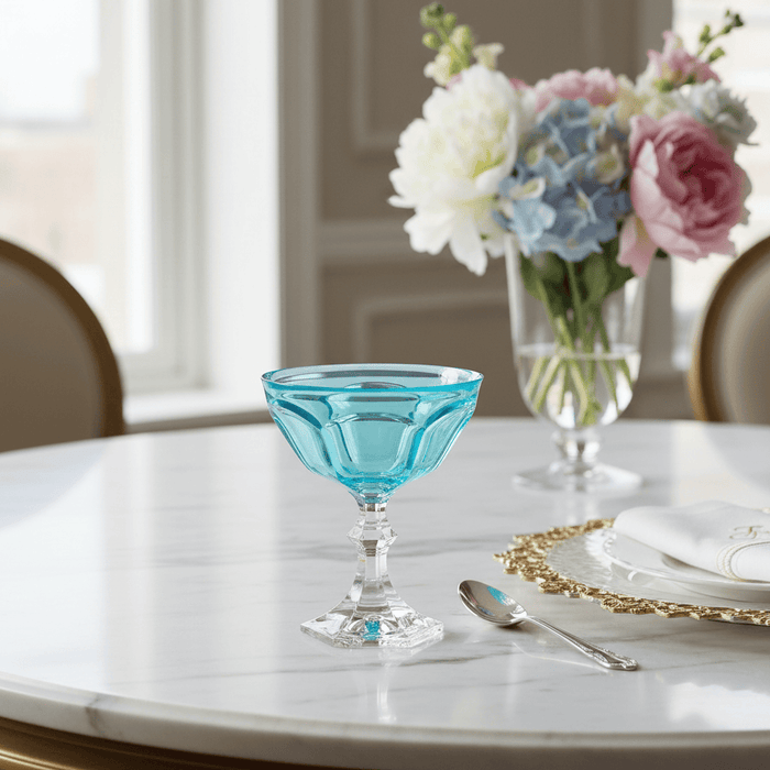 Mario Luca Giusti Dessert Cup Set of 2 Turquoise Brand Dessert Cup
