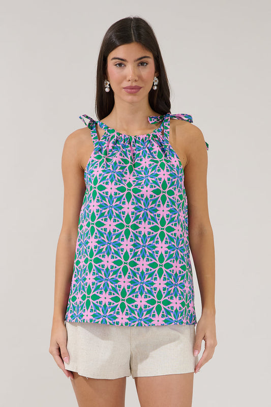 Marra Sleeveless Top Geo