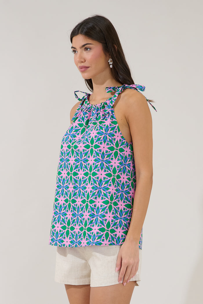 Marra Sleeveless Top Geo