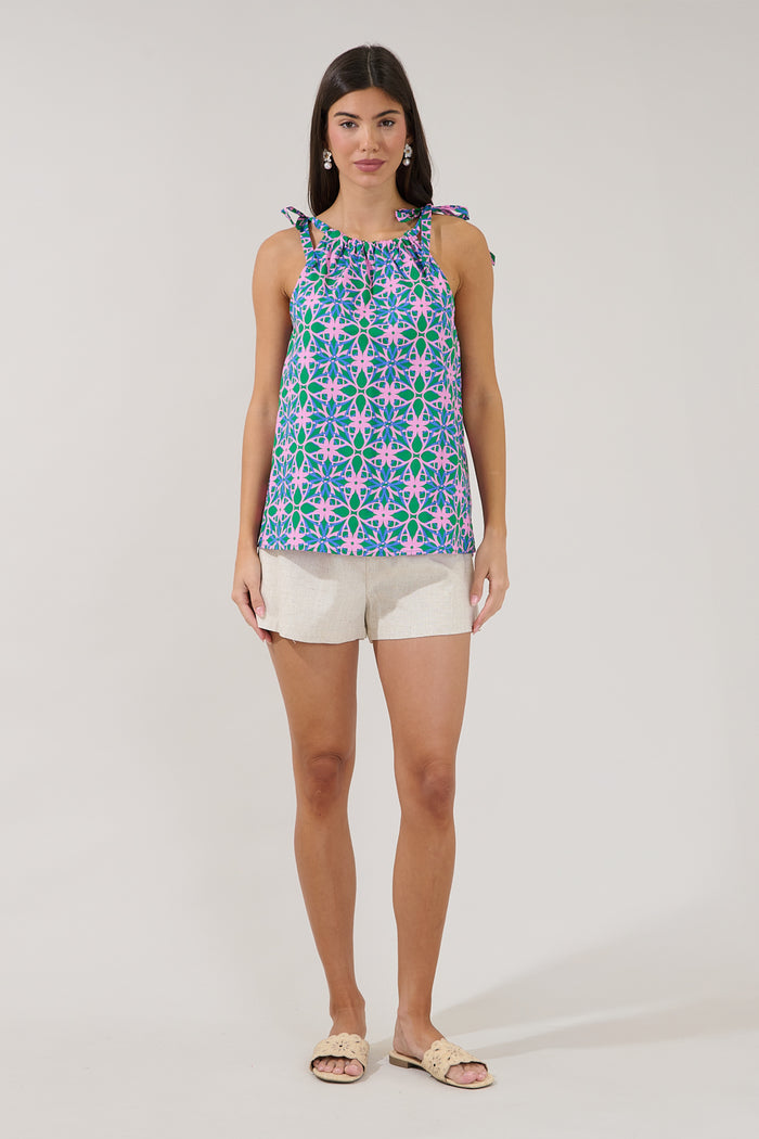 Marra Sleeveless Top Geo