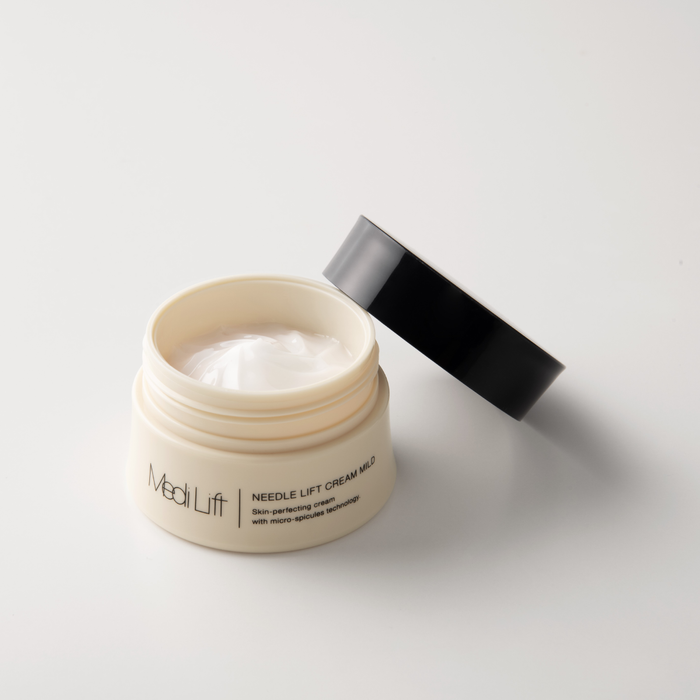 Jar of MediLift Needle Lift Cream on a white background