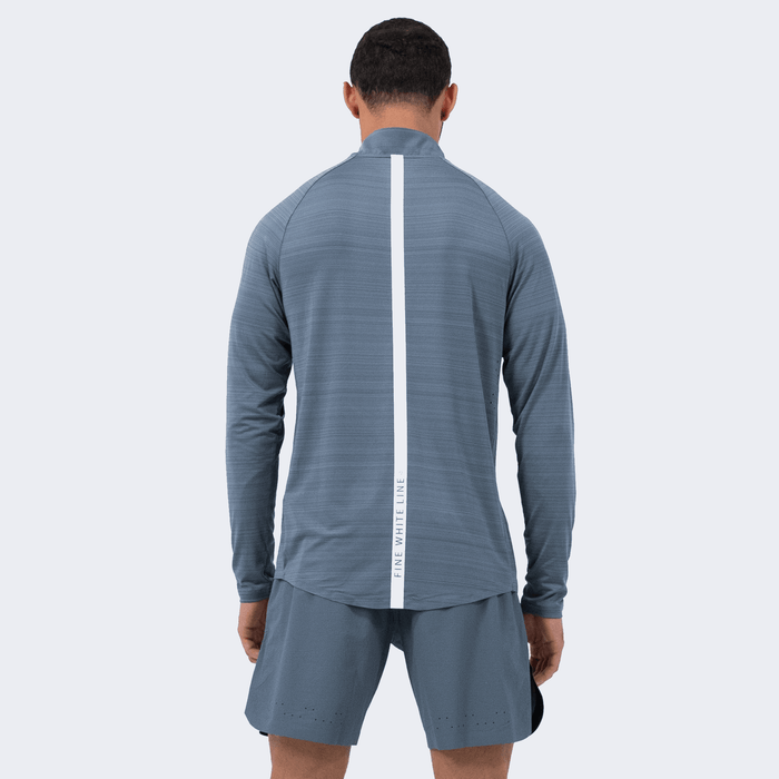 Men's Comet Blue 1/4 Zip Jacket - Bascora