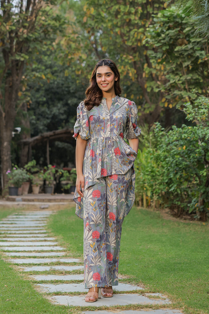 Misty Mulberry Cotton Co-ord Set