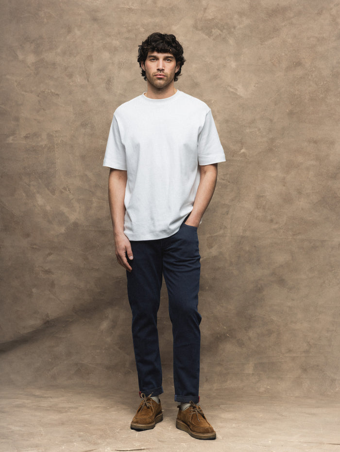 Modelshot/ Blue Black Denim / Detail