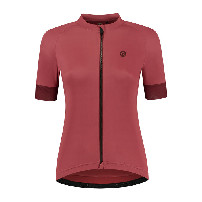 Rogelli Modesta fietsshirt dames cherry korte mouw voorkant.
