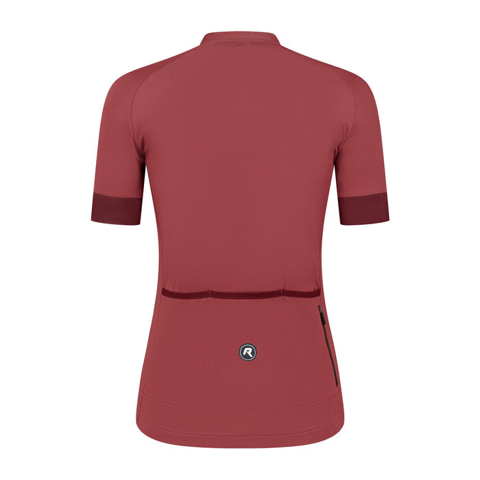 Rogelli Modesta fietsshirt dames cherry korte mouw achterkant.