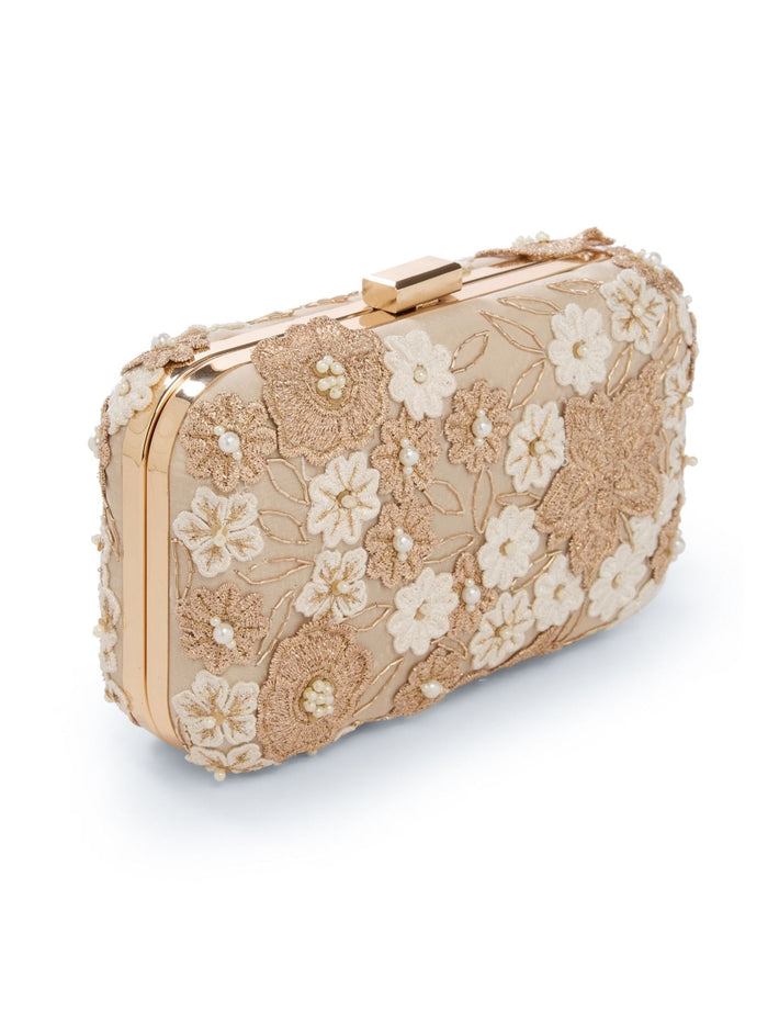 Mulmul Ira Gold Clutch Bag