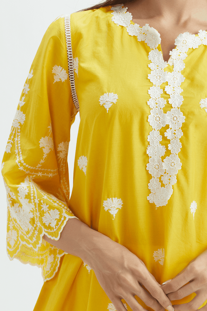 Mulmul Supima Cotton Julia Mango Kurta