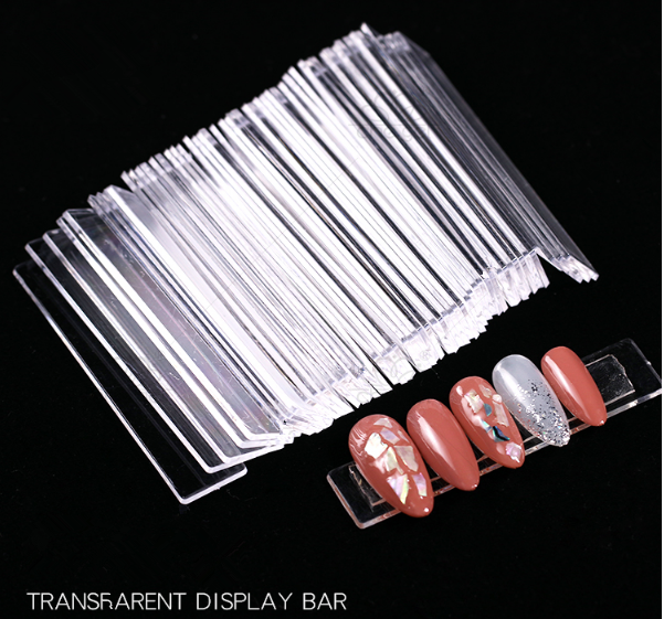 Nail display acrylic strips | 50pcs
