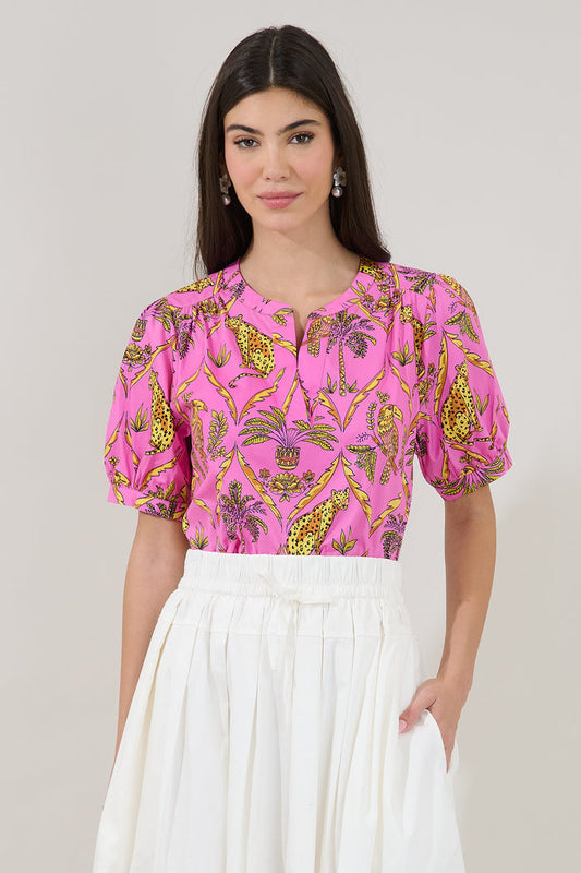 Neli Split Neck Top Pantheress