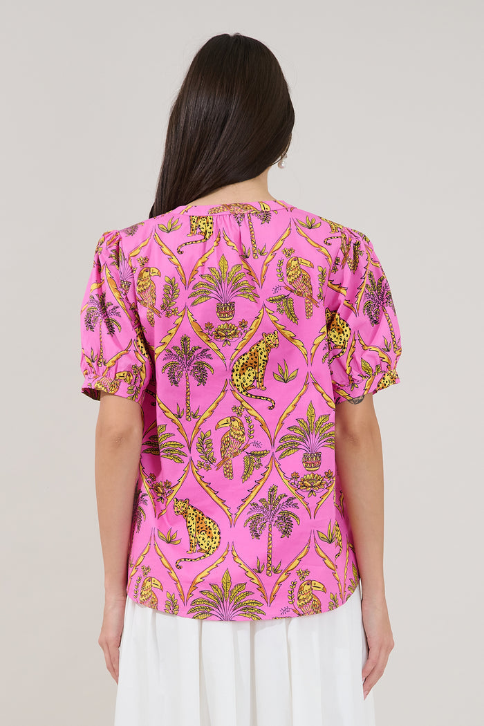 Neli Split Neck Top Pantheress
