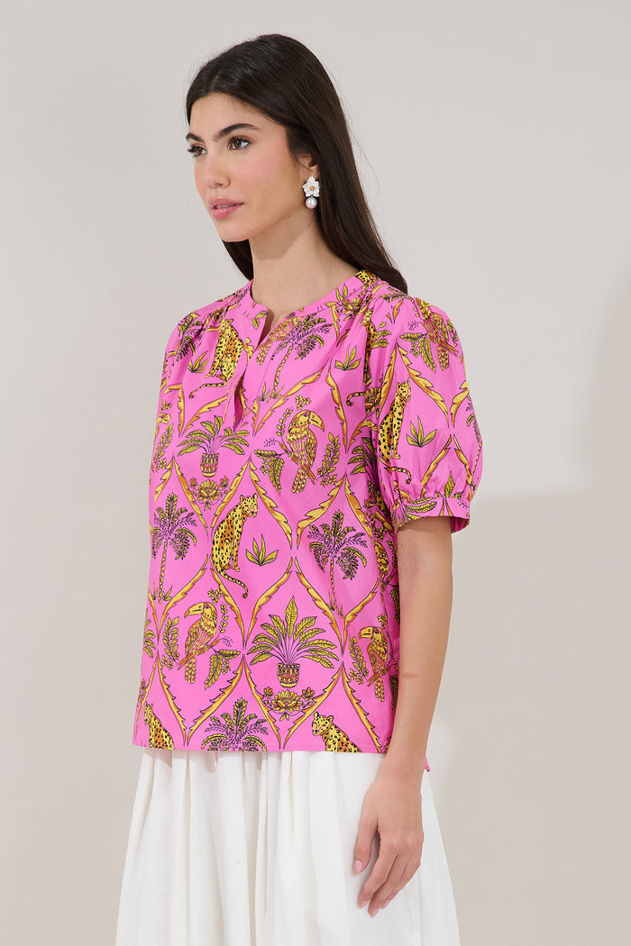 Neli Split Neck Top Pantheress