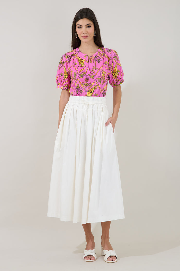 Neli Split Neck Top Pantheress