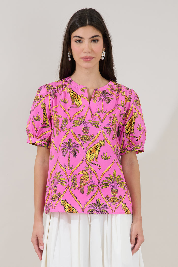 Neli Split Neck Top Pantheress