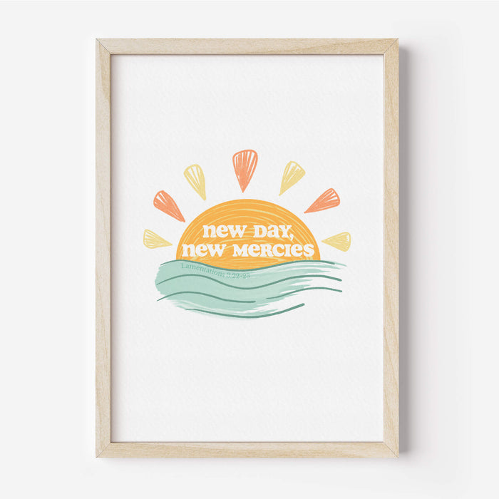 New Day, New Mercies Contemporary Christian Print - Lamentations 3
