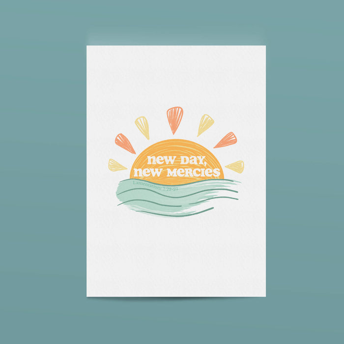 New Day, New Mercies Contemporary Christian Print - Lamentations 3
