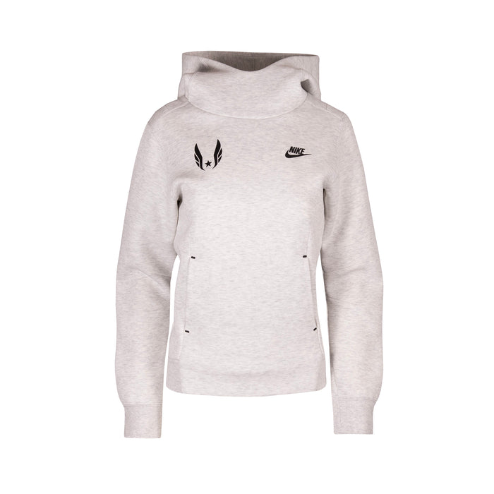 Gray hoodie with Nike logo on a white background