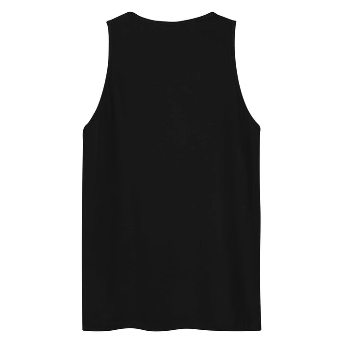 Nirvana Men's Tank in Tactical Olive Grunge. WRAP Certified, Eco-Certified Inks, Made-to-Order (Zero Overproduction).