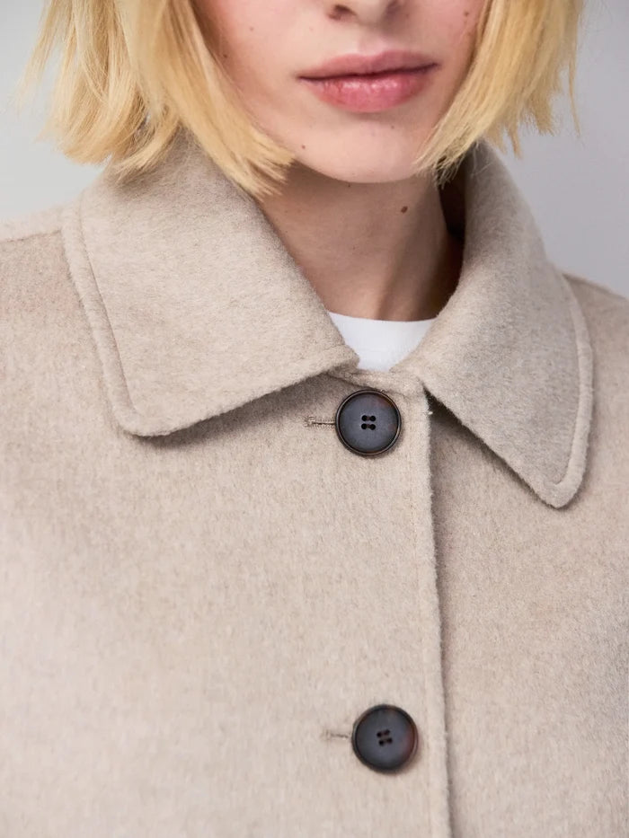 Oatmeal Wool Blend Double Faced Jacket
