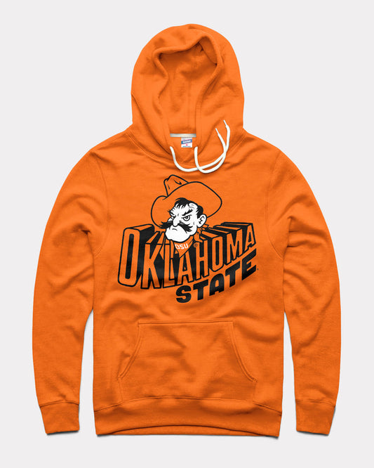 Orange Oklahoma State Cowboys Banner Block Vintage Hoodie Sweatshirt