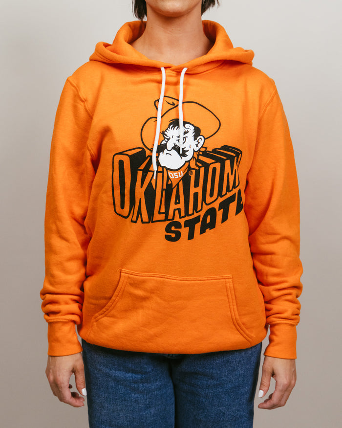 Oklahoma State Cowboys Banner Block Orange Hoodie Front