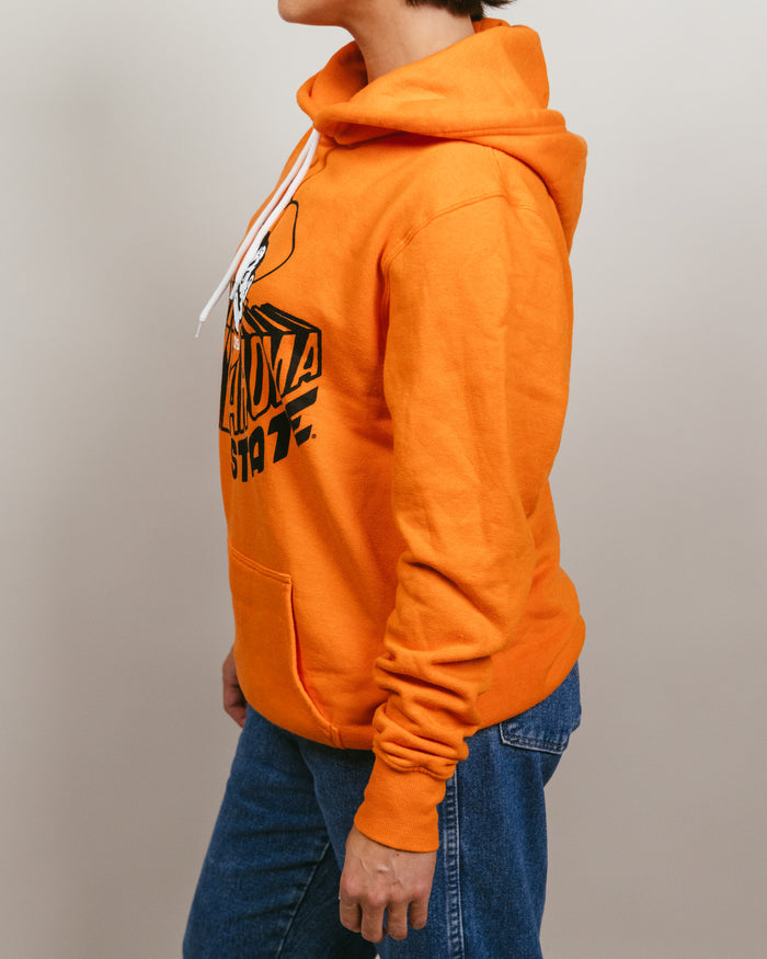 Oklahoma State Cowboys Banner Block Orange Hoodie Side