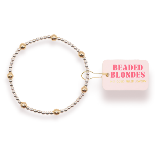 Olive Bracelet Silver with Gold