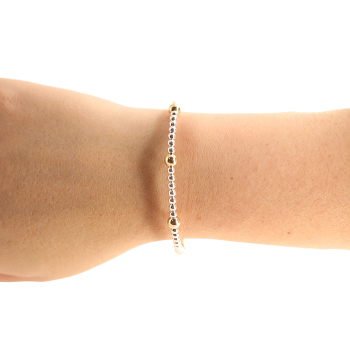 Olive Bracelet Silver with Gold