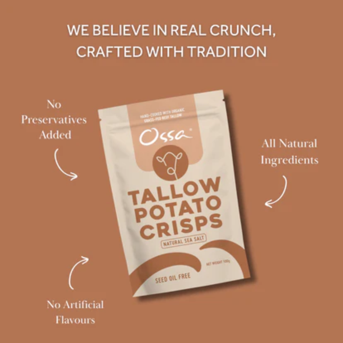 Ossa Organic Tallow Potato Crisps 100g