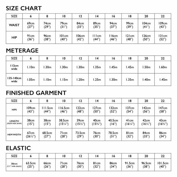 Painted Palm Viscose Bailee Shorts Dressmaking Kit, Tessuti