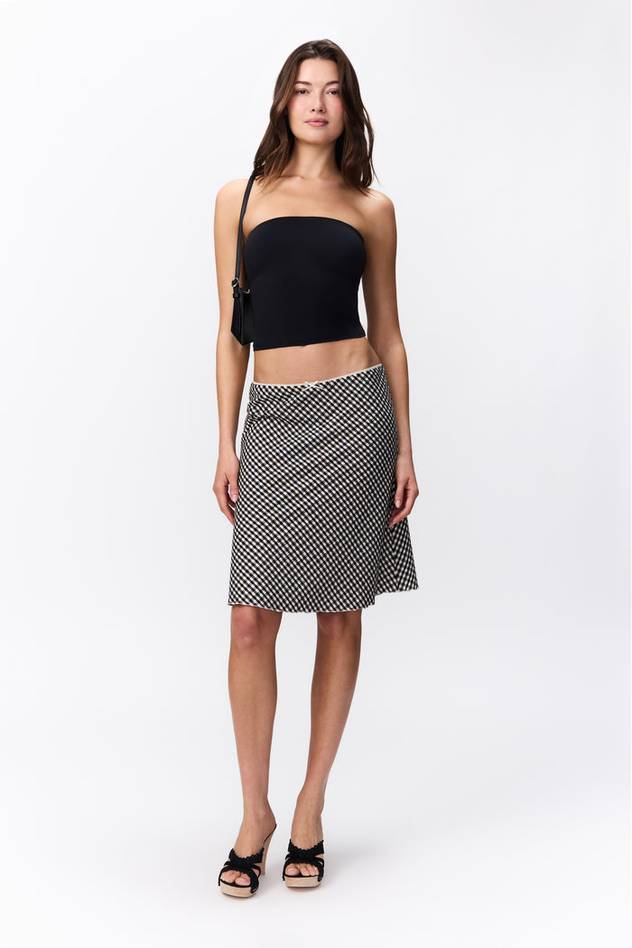 Paloma Skirt in Black/White Gingham