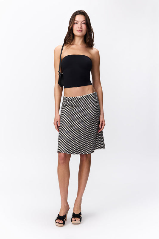 Paloma Skirt in Black/White Gingham