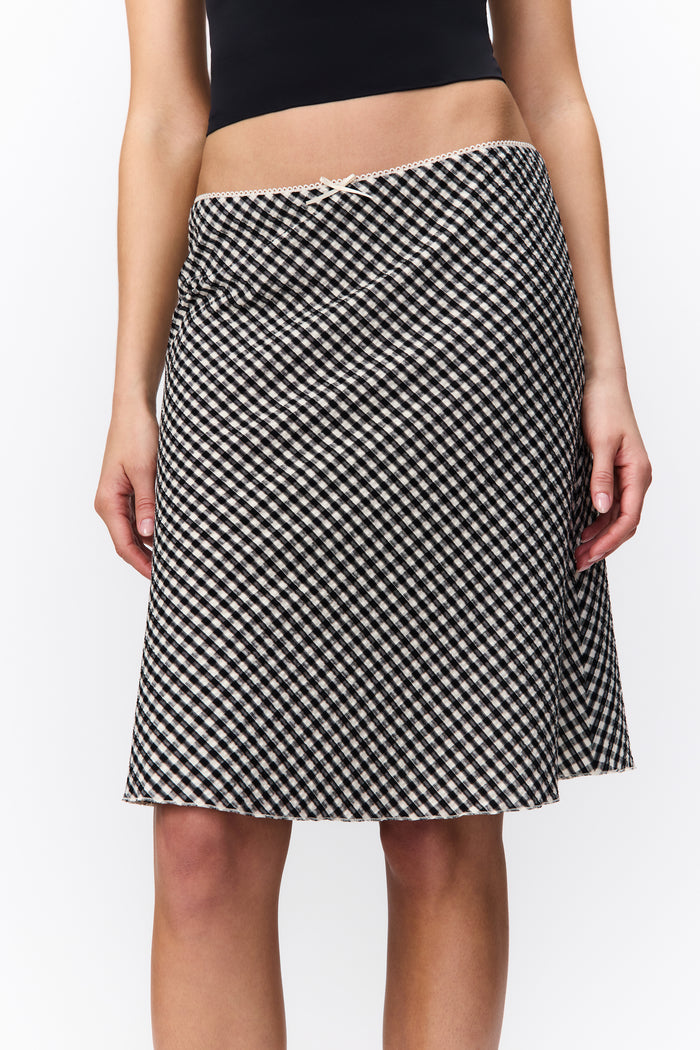 Paloma Skirt in Black/White Gingham