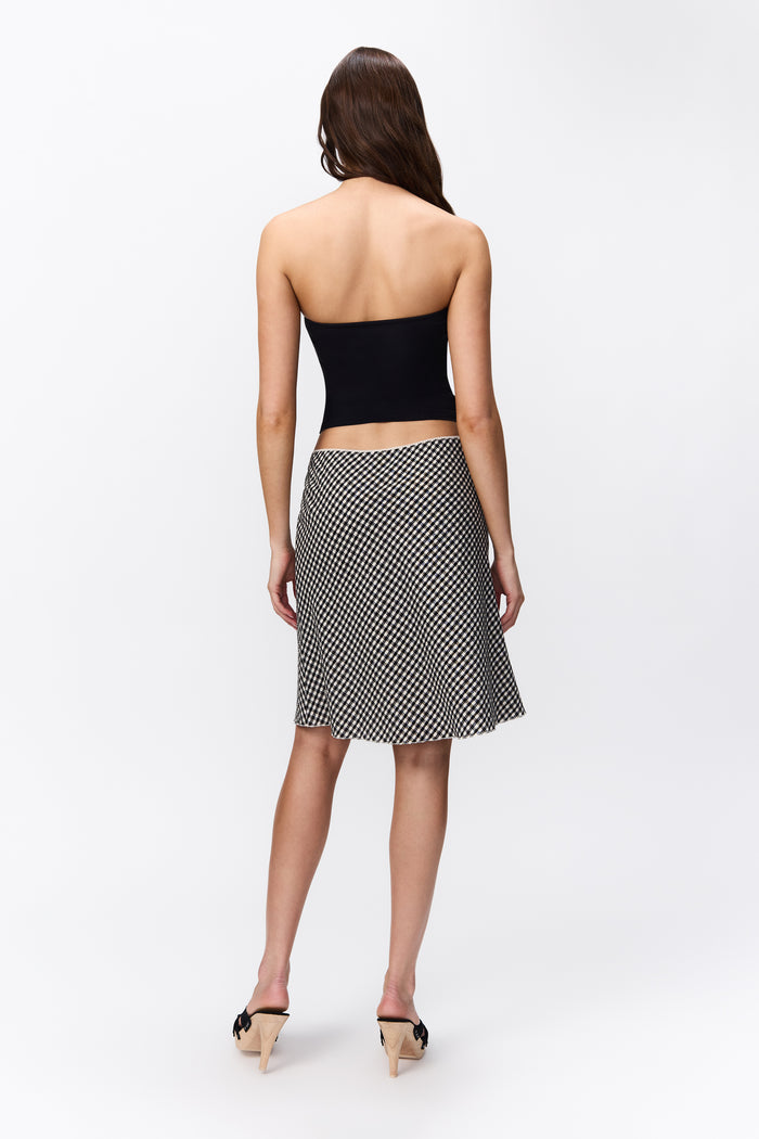 Paloma Skirt in Black/White Gingham