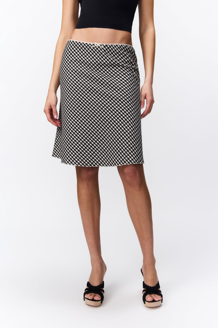 Paloma Skirt in Black/White Gingham